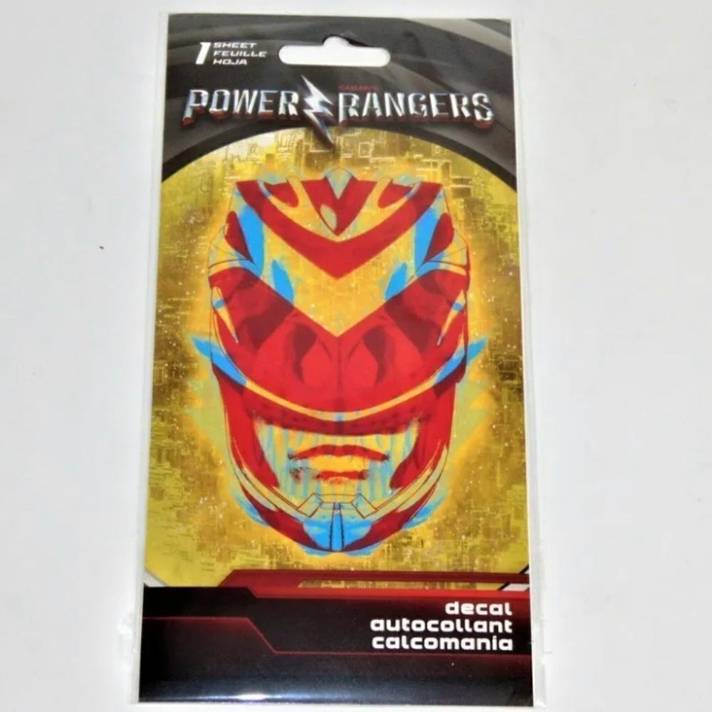 NEW 25 pc Power Ranger Helmet Decal Sticker Red Ranger Movie Car Laptop Adhesive